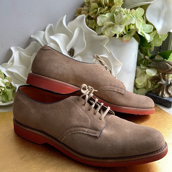 Vintage! Cole Haan Classic Suede Derbys in Medium Tan